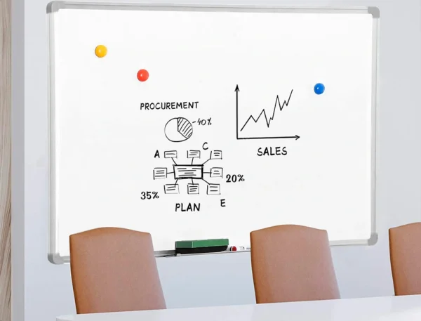 Tableau Blanc Magnétique 120 x 90 cm