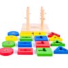 Wooden toys Four sets of enlightenment column